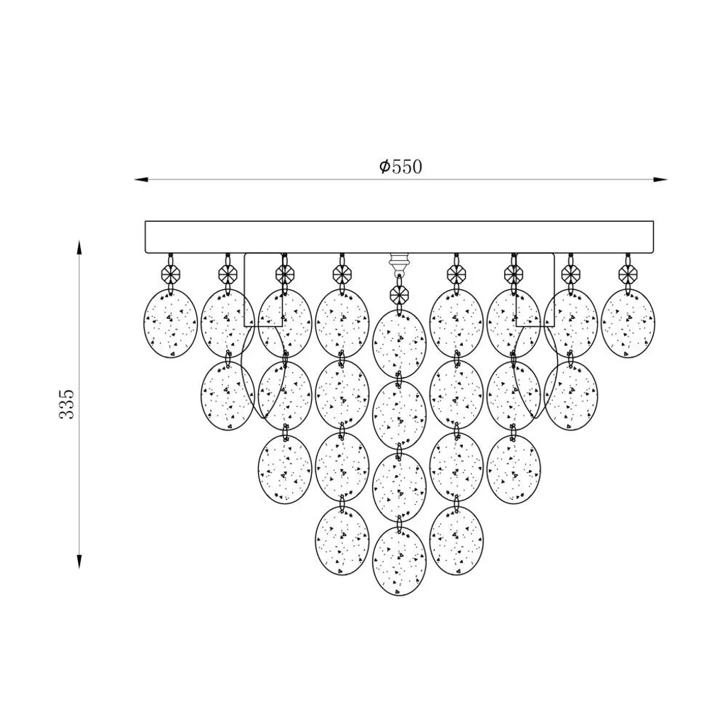 Plafonnier design PARDO 18366 Zuma Line avec diffuseur en verre satiné