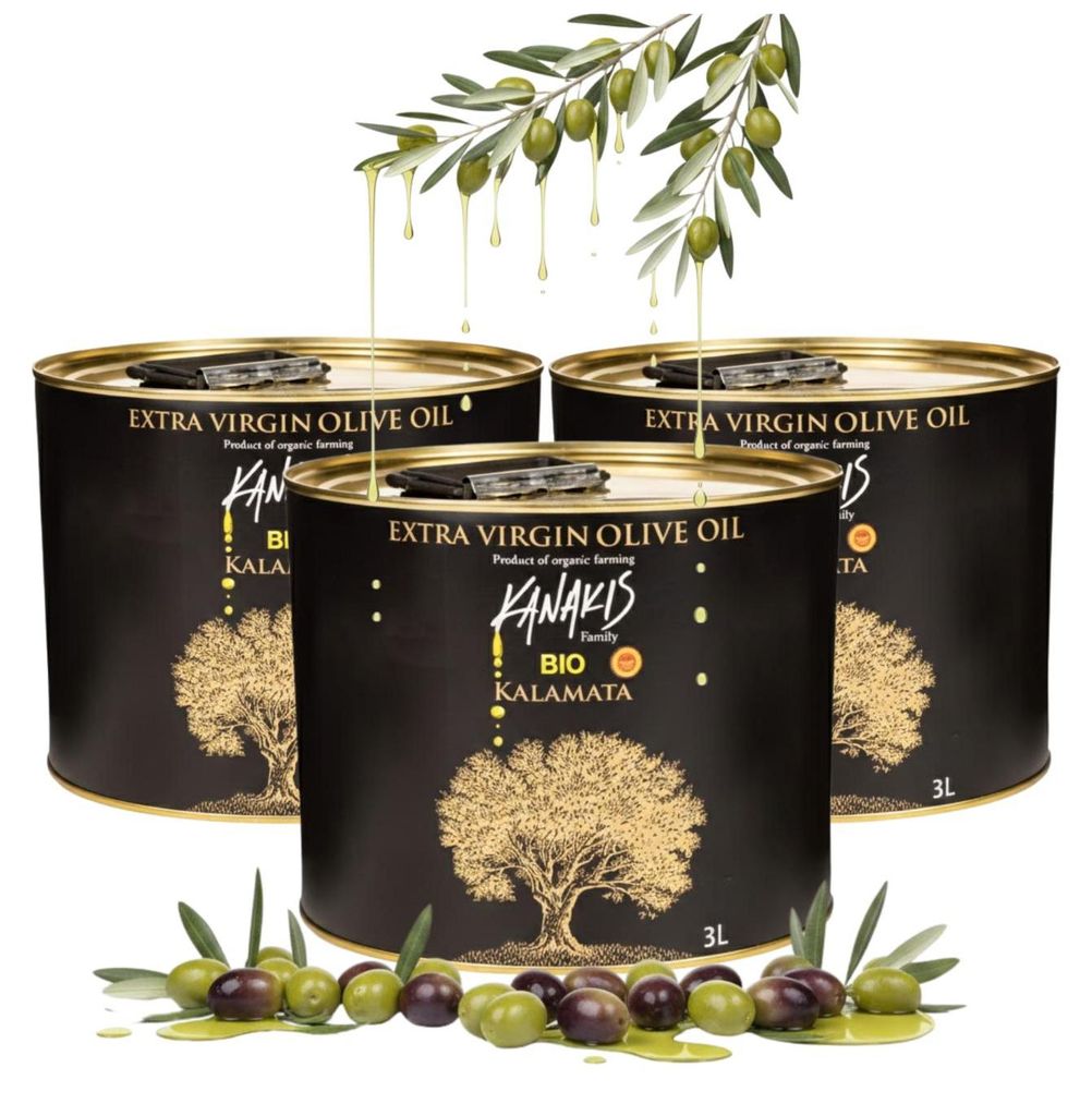 Kanakis | Olivenöle 3x3 L - Kaltgepresst - Aus Griechenland Produktbild 
