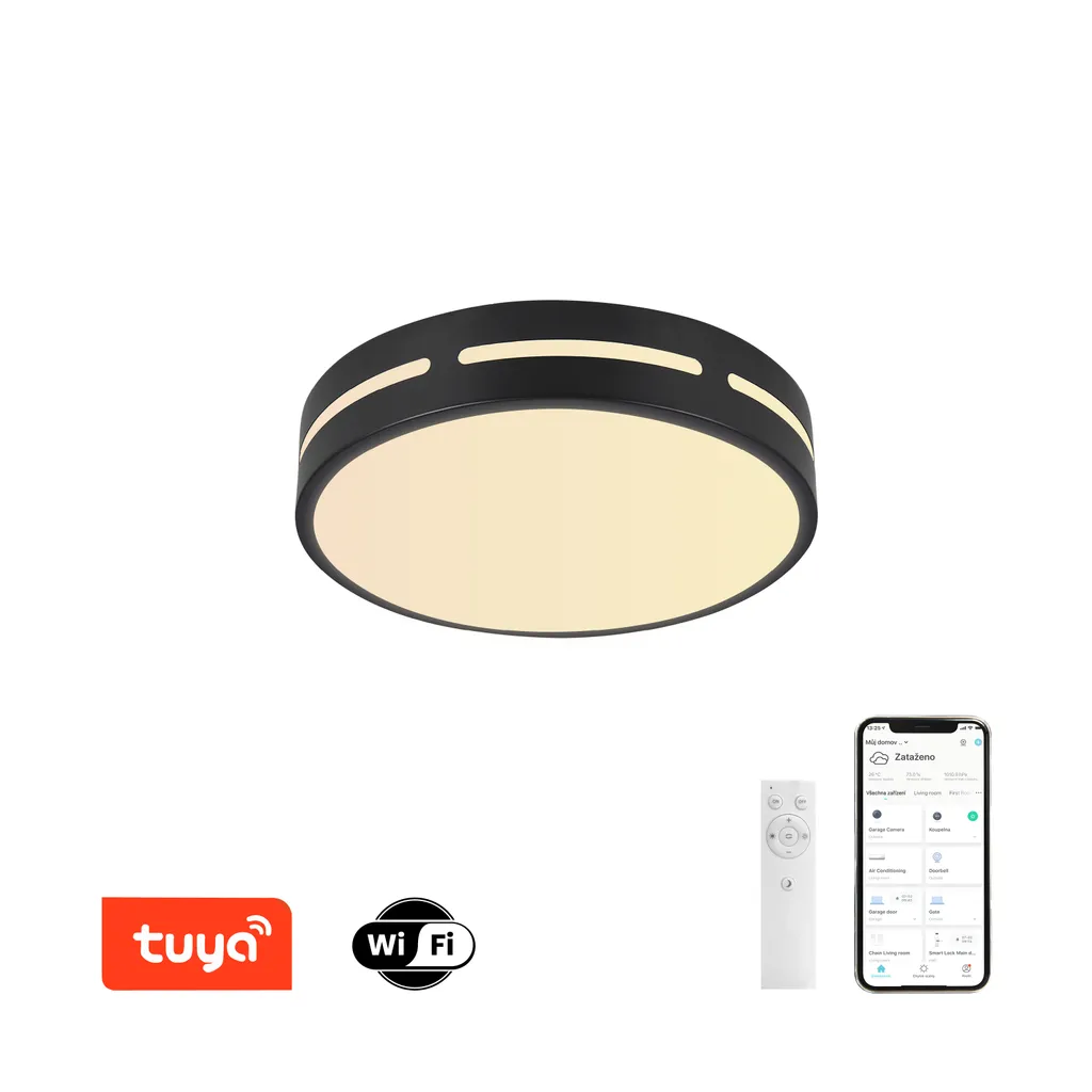 Immax NEO LITE PERFECTO Plafoniera Intelligente 40cm 24W Nero Tuya WiFi