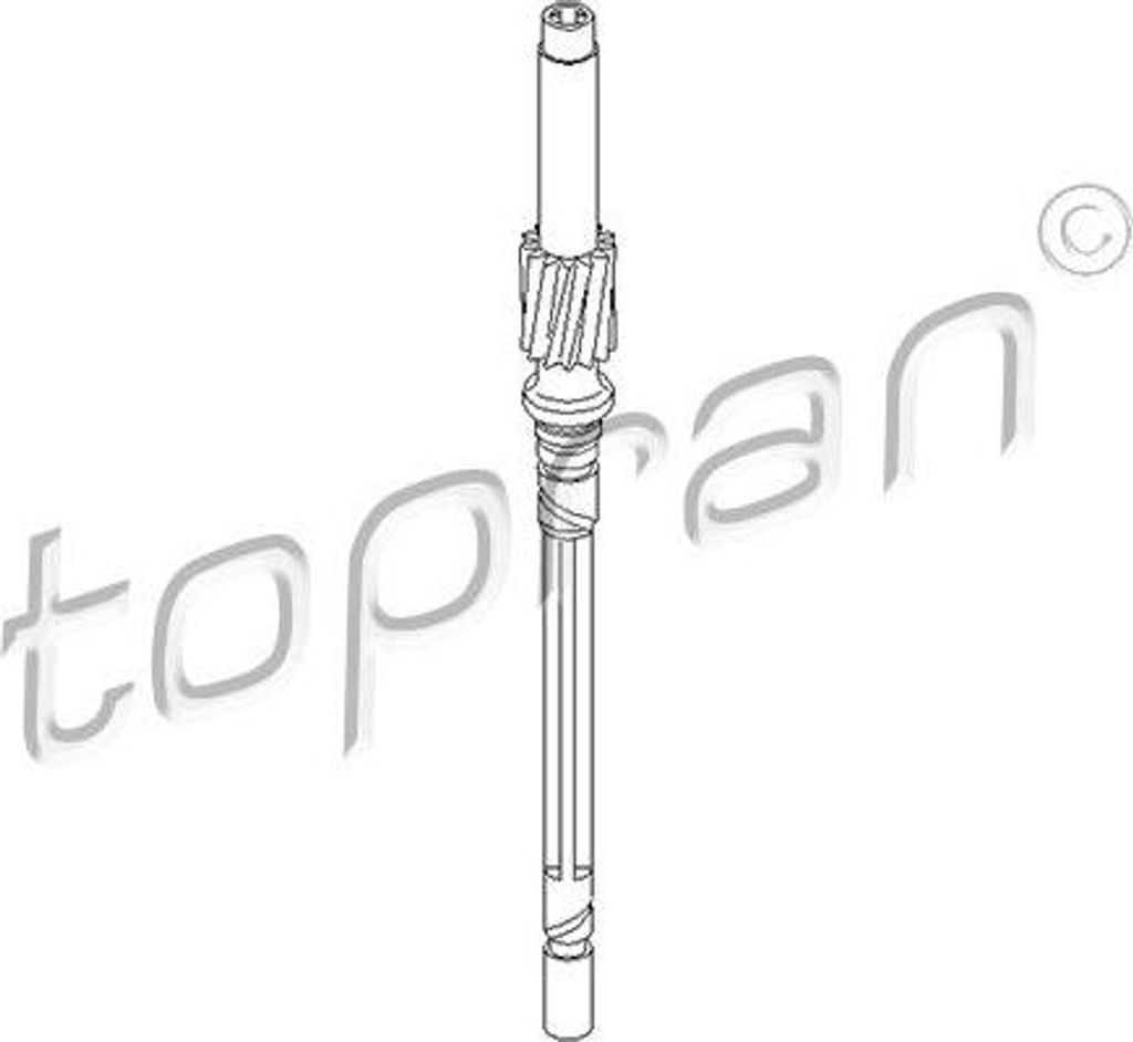 TOPRAN 107 535 Tachographenwelle OE 095409197A kompatibel mit Bora, Octavia, Toledo, Leon, Ibiza, Cordoba, A3 8L, Golf IV, Golf III, Vento, Polo 6V...