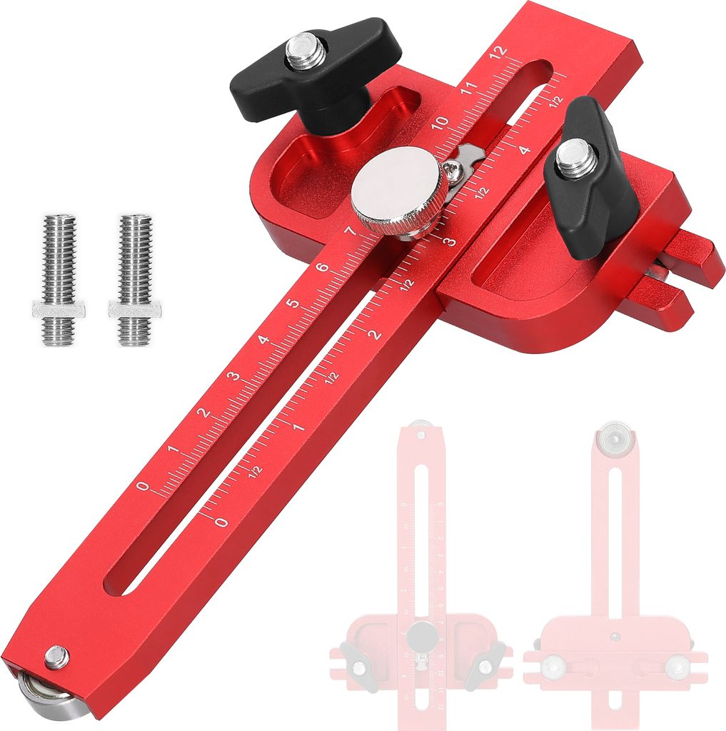 Lineal aus Aluminiumlegierung fuer die Holzbearbeitung, Schneidemaschine, Tischsaege, Begrenzungsfixierungsrolle, multifunktionales Schreibtischzub...