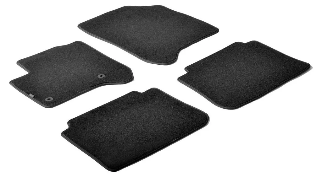 Jeu de tapis sur mesure Citroen C3 Picasso avec fixations d'origine noir