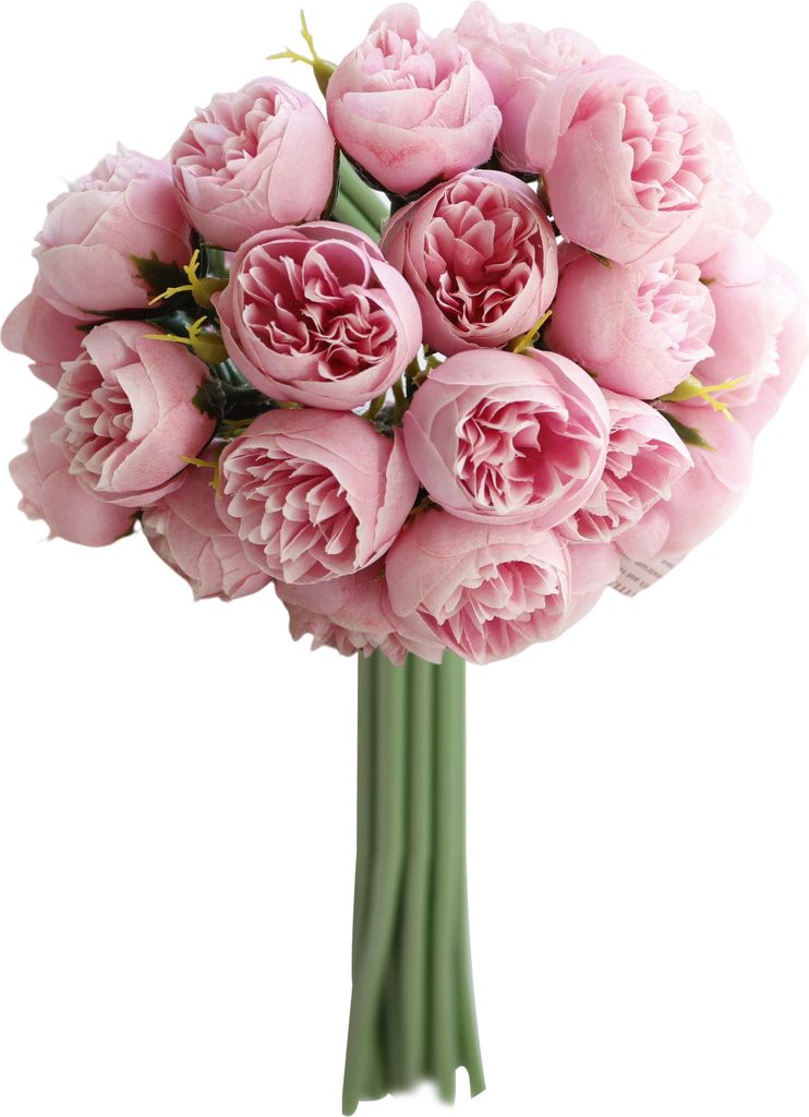 1 Bündel künstlicher Blume ohne Bewässerung niemals realistisch aussehende 27 Köpfe Teer Simulation Bouquet Decoration Home Decor-Rosa