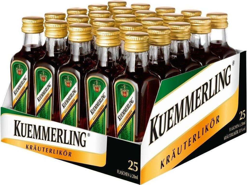 Kümmerling Kräuterlikör mit abgestimmter bitteren Süße 20ml 25er Pack