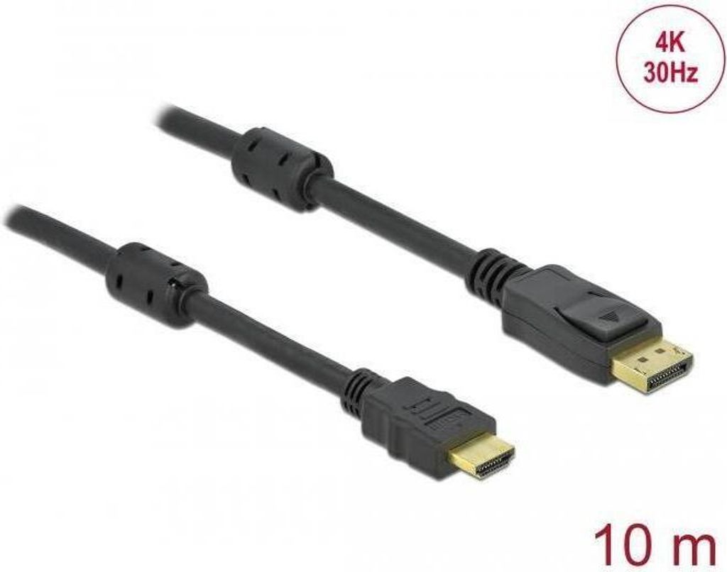 Passives DisplayPort 1.2 zu HDMI Kabel 4K 10m für Monitor/TV