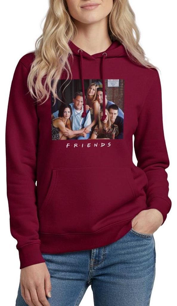 Spreadshirt Friends Foto Damen Hoodie, M, Bordeaux
