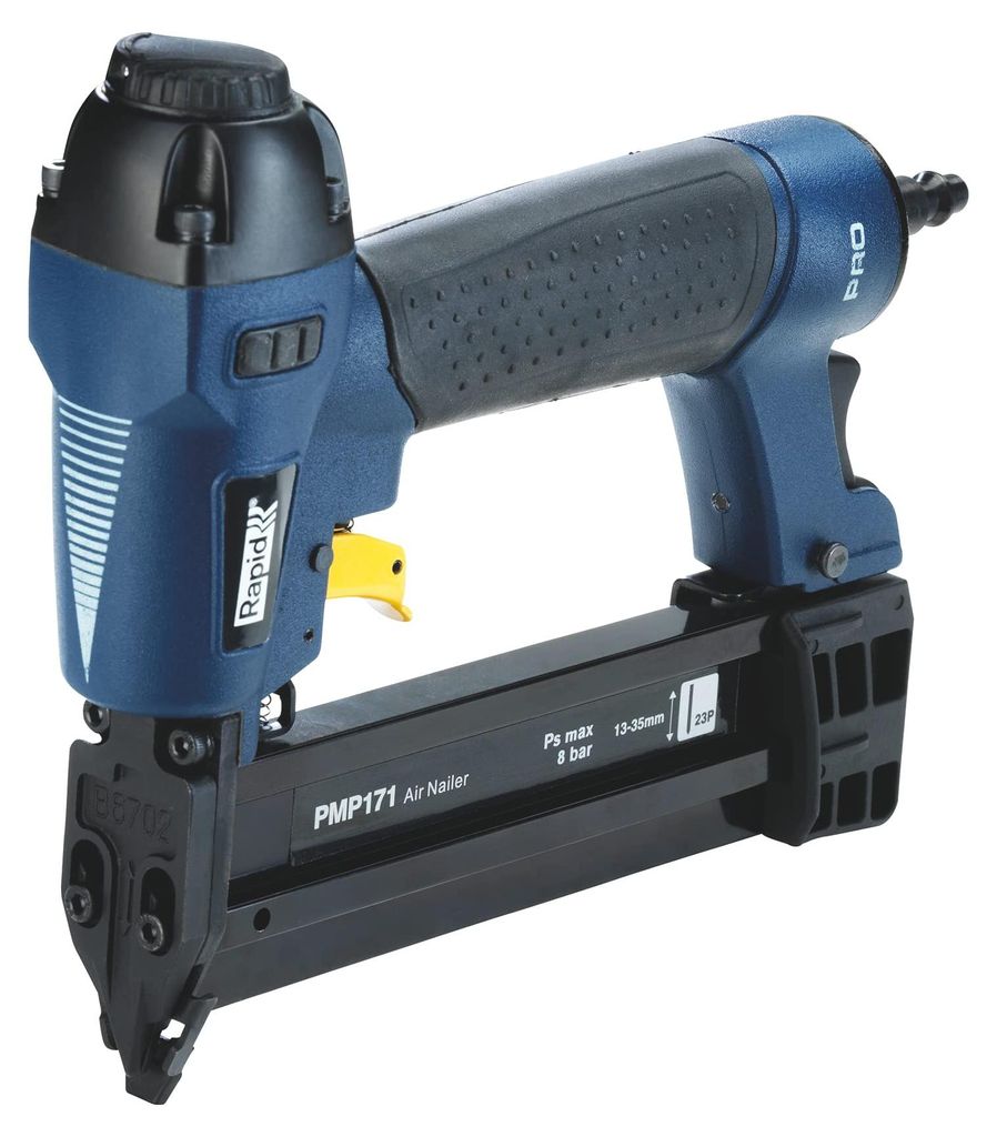 Rapid Stiftnagler Druckluft PMP171, Druckluftstiftnagler für präzises Arbeiten mit Ministifte Typ 23P (23Ga) 15-35mm