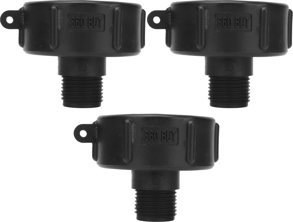 3 Stück IBC-Tankverbinder G3/4 Gewinde ABS-Kunststoff Ablaufadapter Ersatzventilanschluss S60 AUT