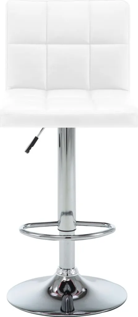 Sgabelli da Bar Regolabili vidaXL Bianco Similpelle - Set da 2 Pz - 4