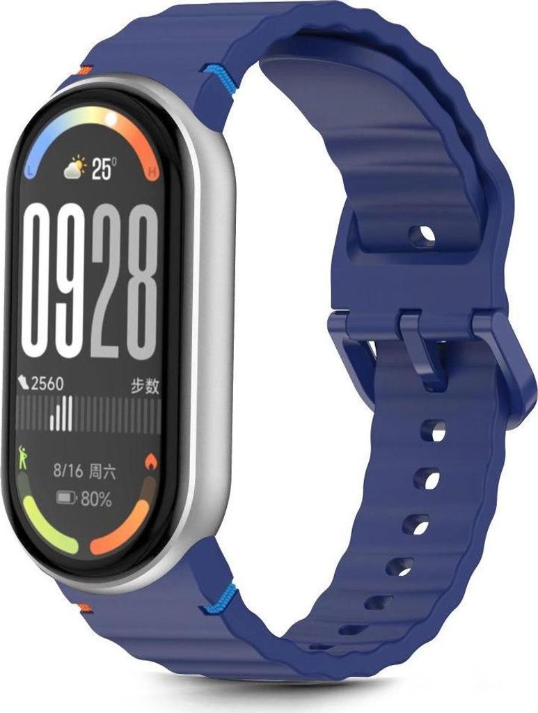 Armband für Xiaomi Smart Band 10 / 9 / 9 NFC / 8, Tech-Protect Silicone Sport, Dunkelblau