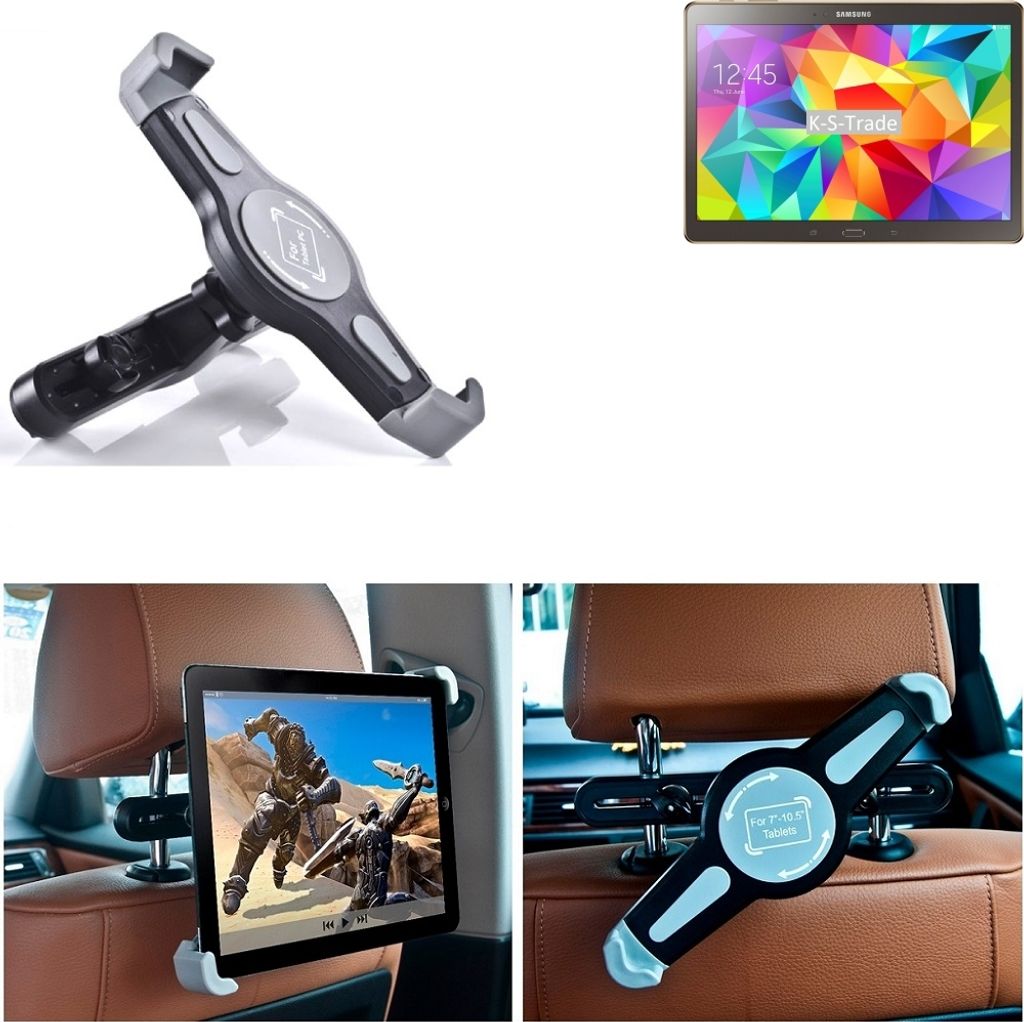 K-S-Trade Tablethalterung kompatibel mit Samsung Galaxy Tab S 10.5 Wifi KFZ Kopfstützen Halterung 360° Auto Sitzhalterung Headrest Holder Halter