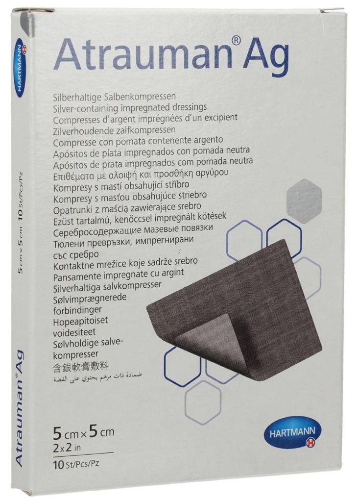 Atrauman Ag 5x5 cm steril Kompressen 10 St Produktbild 