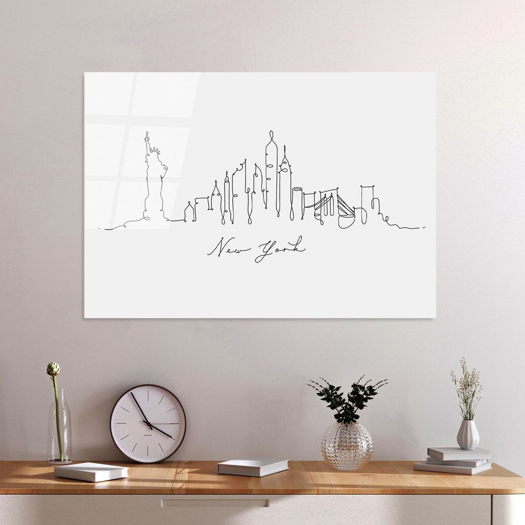 Wallity, UV-241 70 x 100, Dekorative Malerei aus gehärtetem Glas, 100 % gehärtetes Glas, Mehrfarbig, 70 x 100 cm