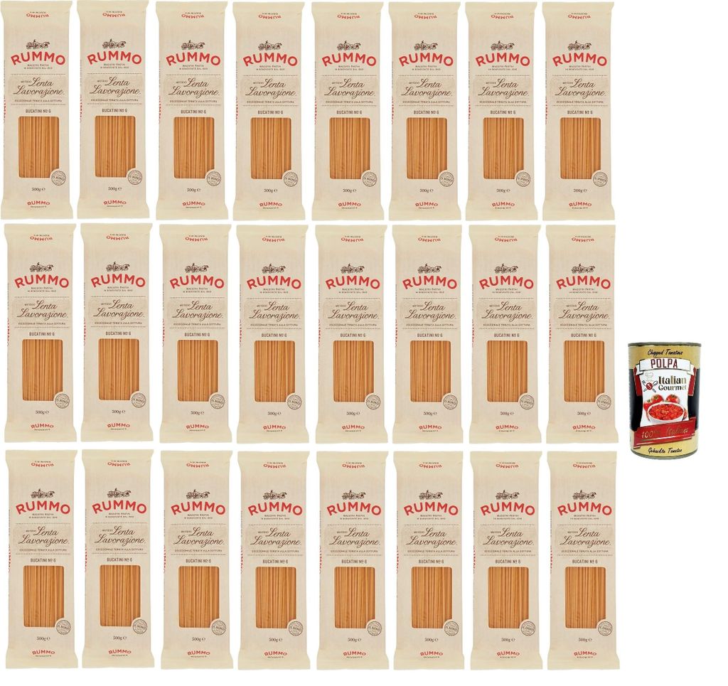 Rummo Bucatini N°6 24×500 g – Bronze gezogen, Lenta Produktbild 