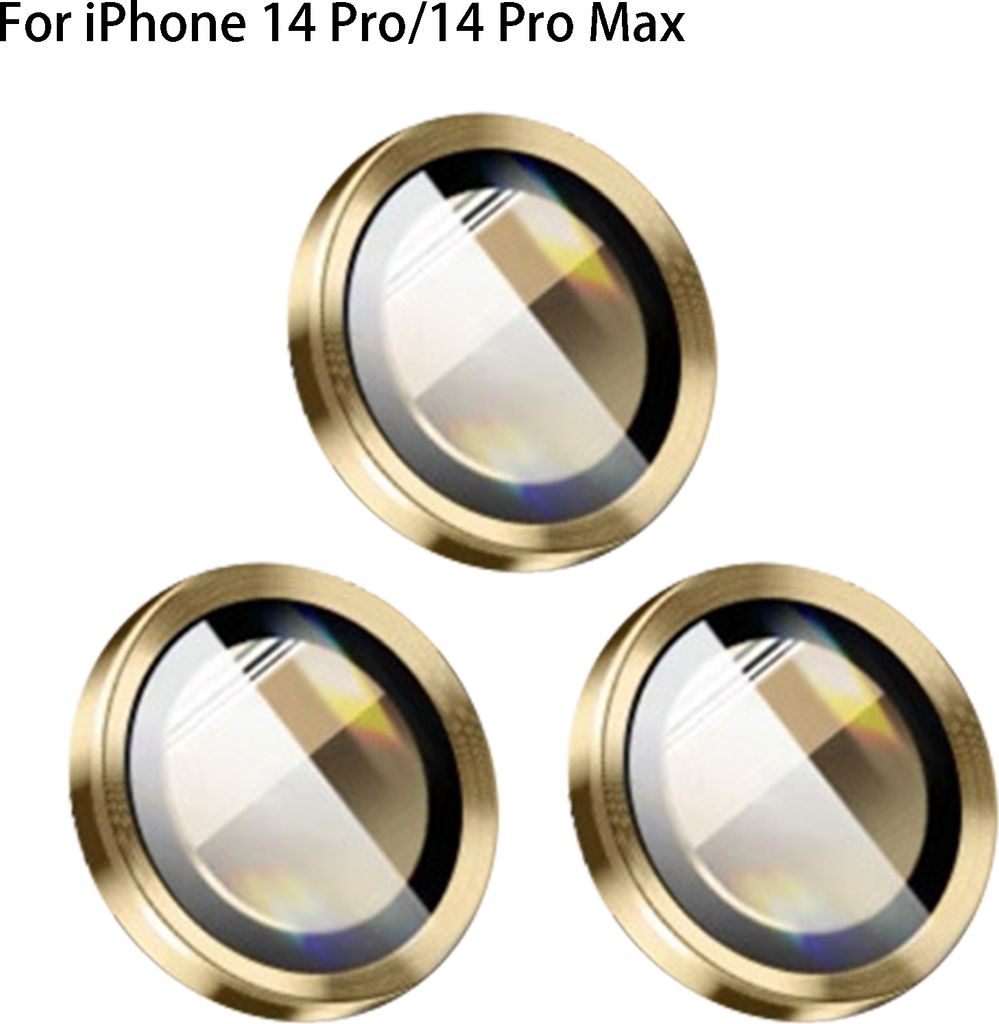 Stereometrische ultra-dünne Anti-Kratzer-Telefon-Objektiv-Protektor-Mobiltelefone Heckglasfilm Filmabdeckung-Golden-Größen: für iPhone 14 Pro/1...
