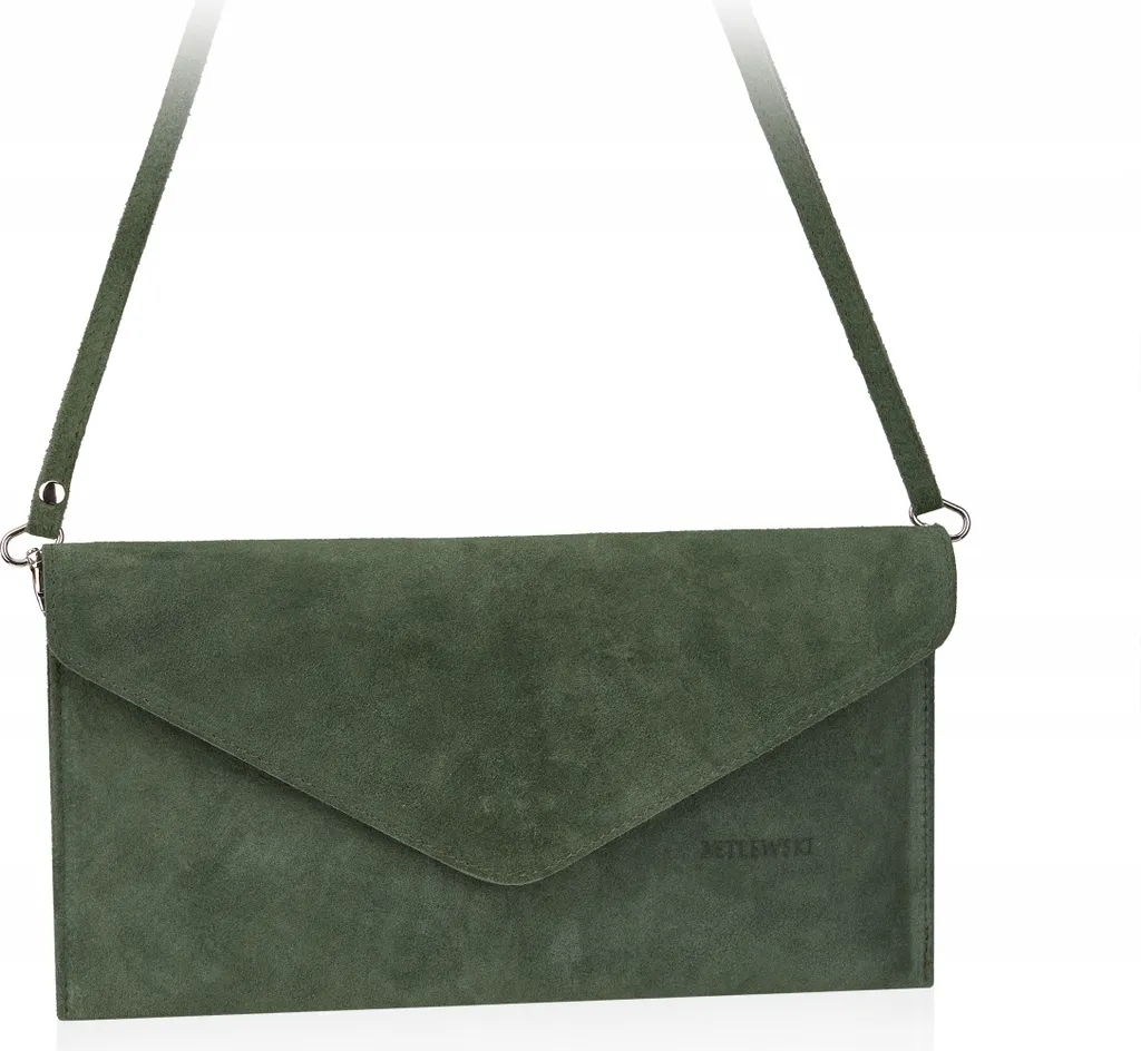 Eleganza Sydney TWB-ZM-1 Dunkelgrün - Pochette in Pelle Pregiata
