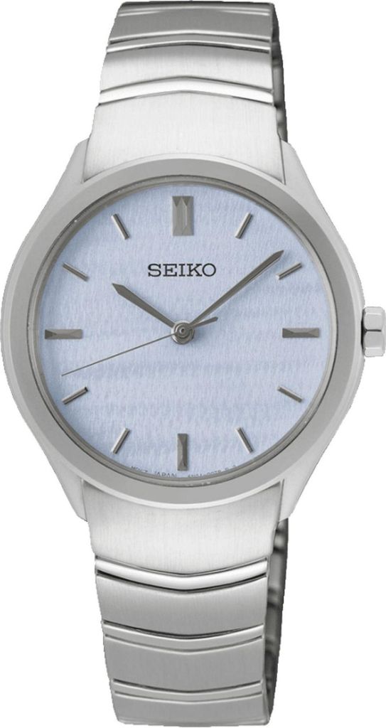 Seiko Classic Damenuhr silber hellblau SUR549P1 Produktbild 