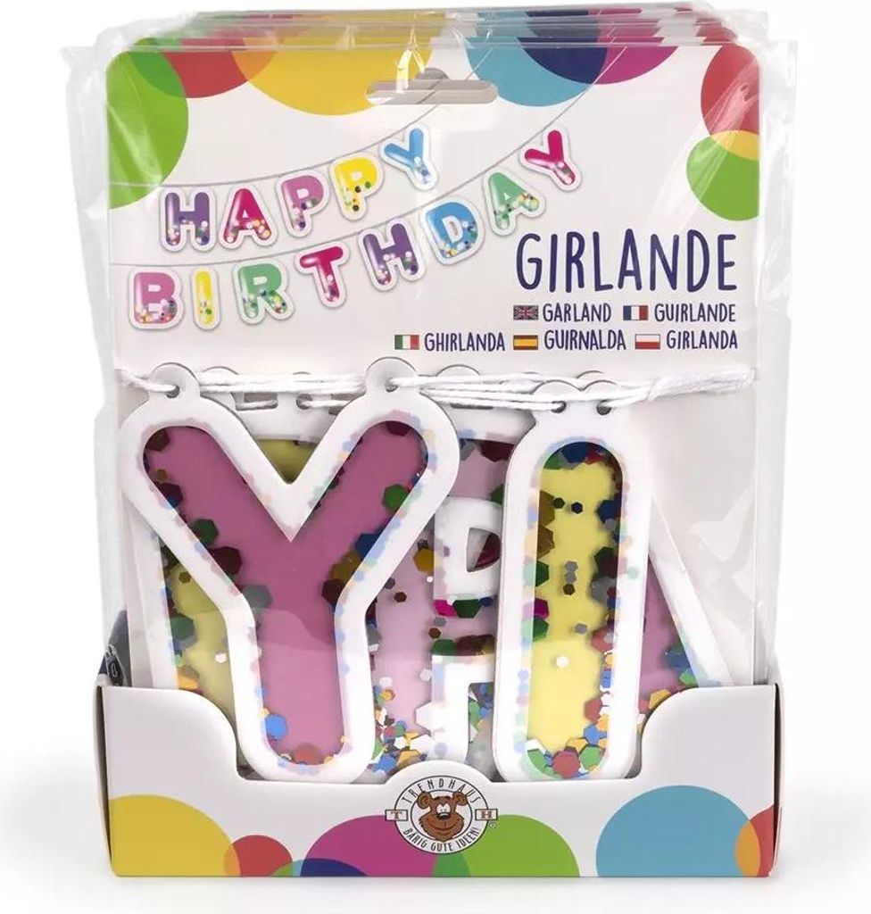 Girlanda z konfetti Happy Birthday Zdjęcie produktu 