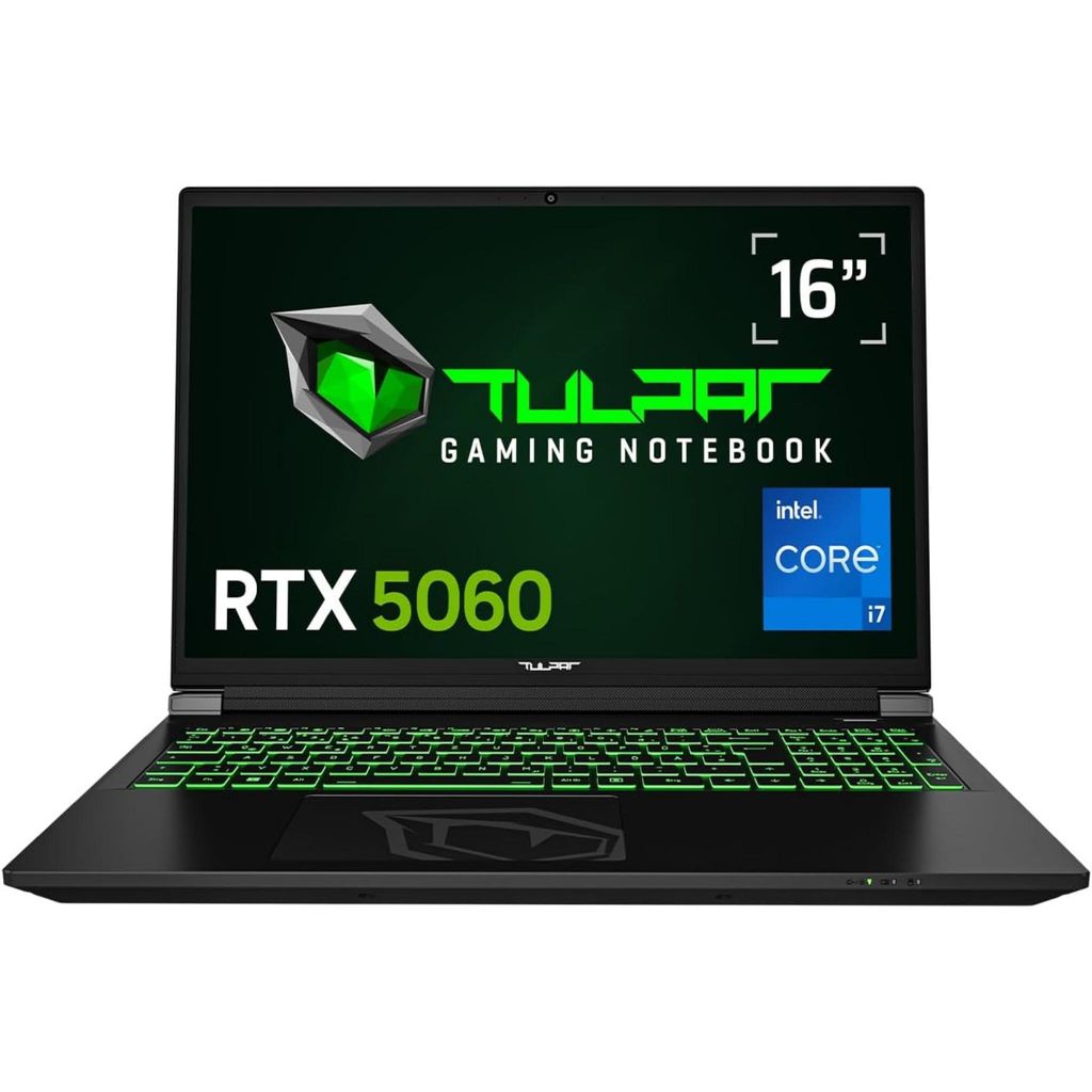 TULPAR T6 V3.5 Gaming Laptop | 16'' FHD+ 1920X1200 165HZ IPS LED-Display | Intel Core i7 14700HX | 16 GB RAM | 1 TB SSD | RTX 5060 | Windows 11