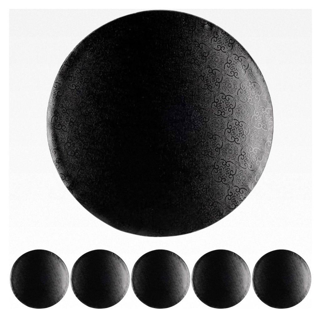 Cake Company Tortenplatte schwarz rund 350 x 10 mm | 5 Stück