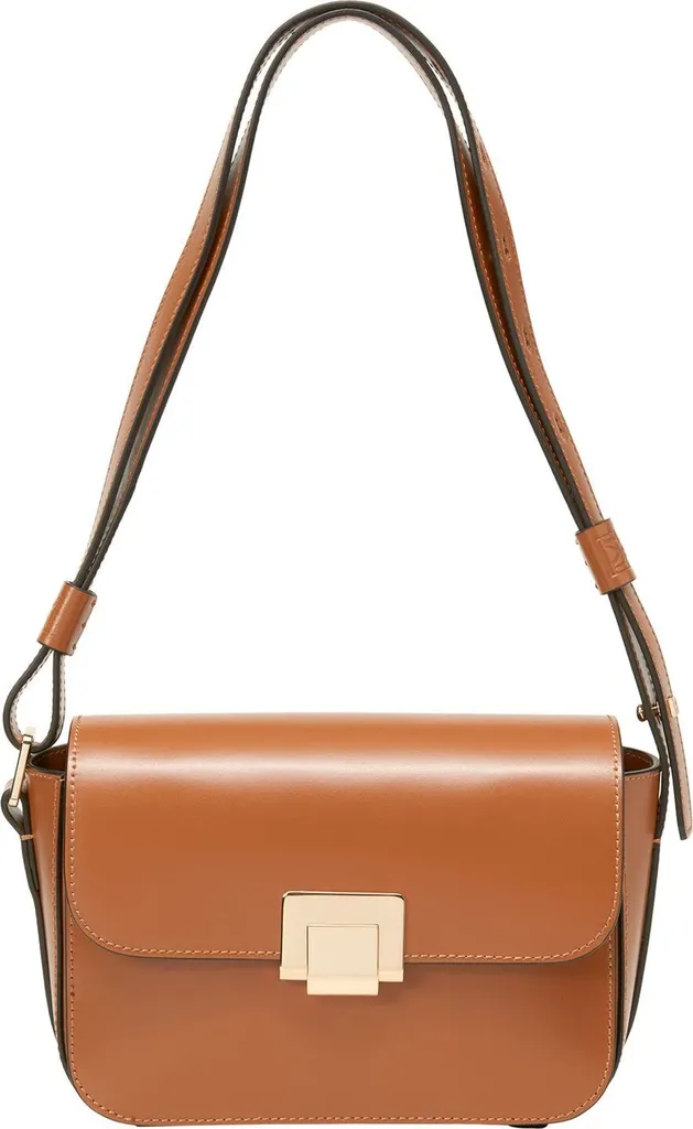 Petit sac à épaule Marc O'Polo Thora en cuir véritable True Cognac Brun