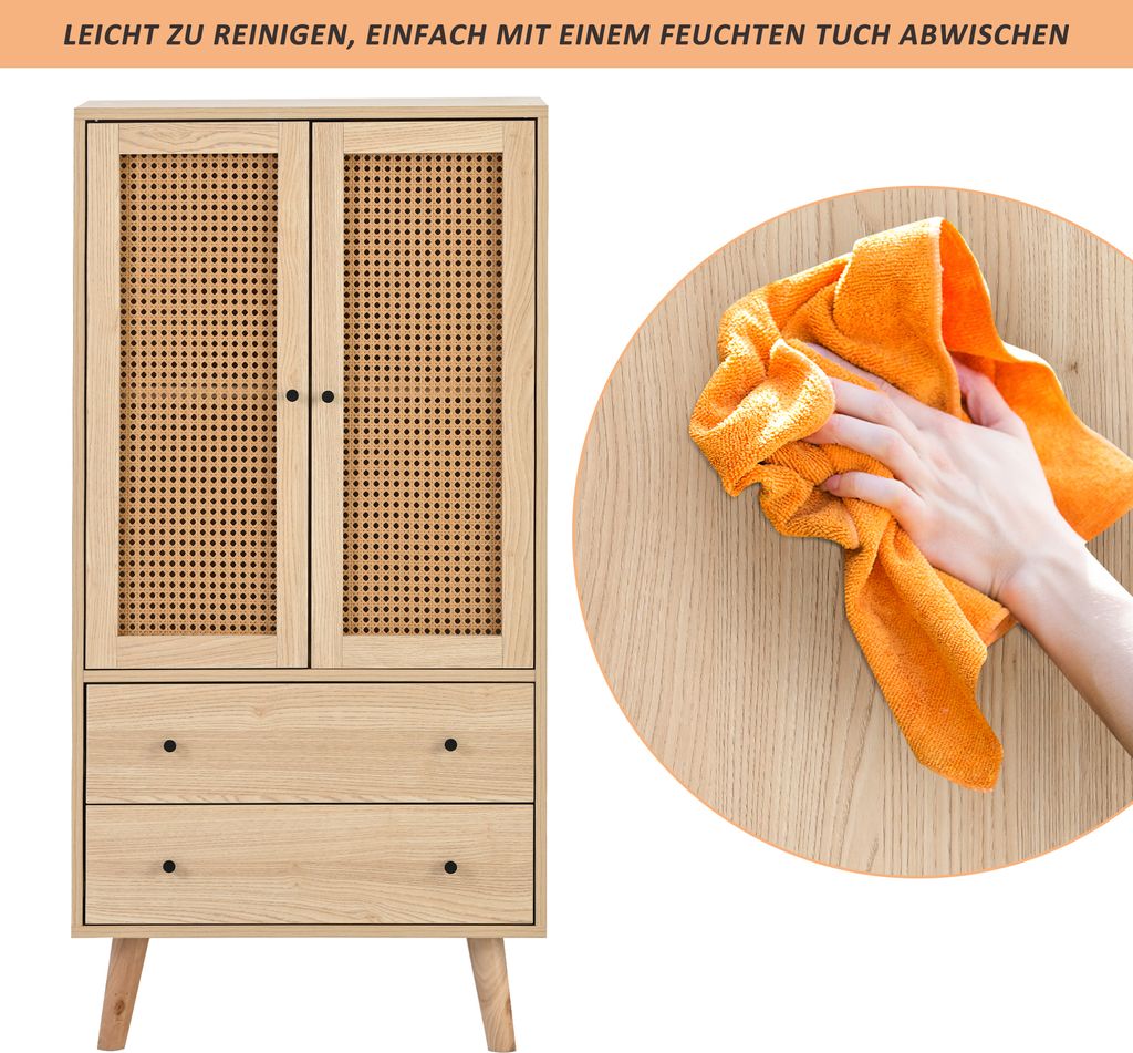okwish Highboard Sideboard Kommode Stehschrank Aufbewahrung