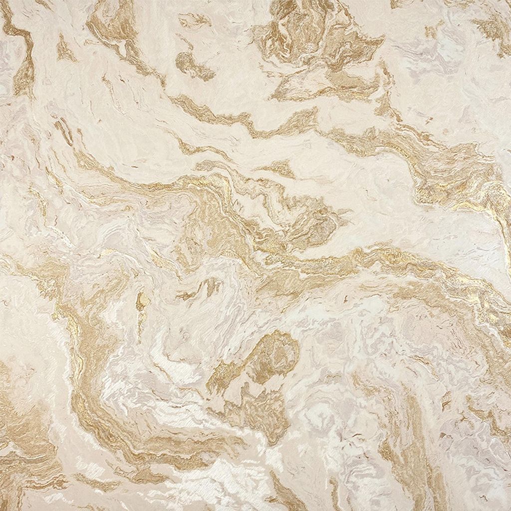 Vliestapete PVC Tapeten, Abwaschbare Wandverkleidung, Marmor-Tapete mit Prägestruktur & Satin-Glanz, 9.2*0.53m für Wohnzimmer Schlafzimmer Gelb