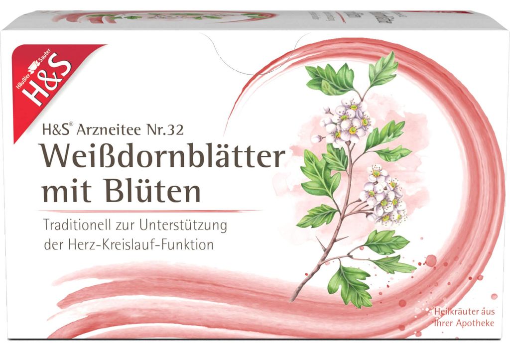 H&S Weißdornblätter mit Blüten Arzneitee, 20 St. Filterbeutel