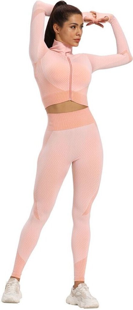 Yoga Sense Fitness-Set Damen rosa, M