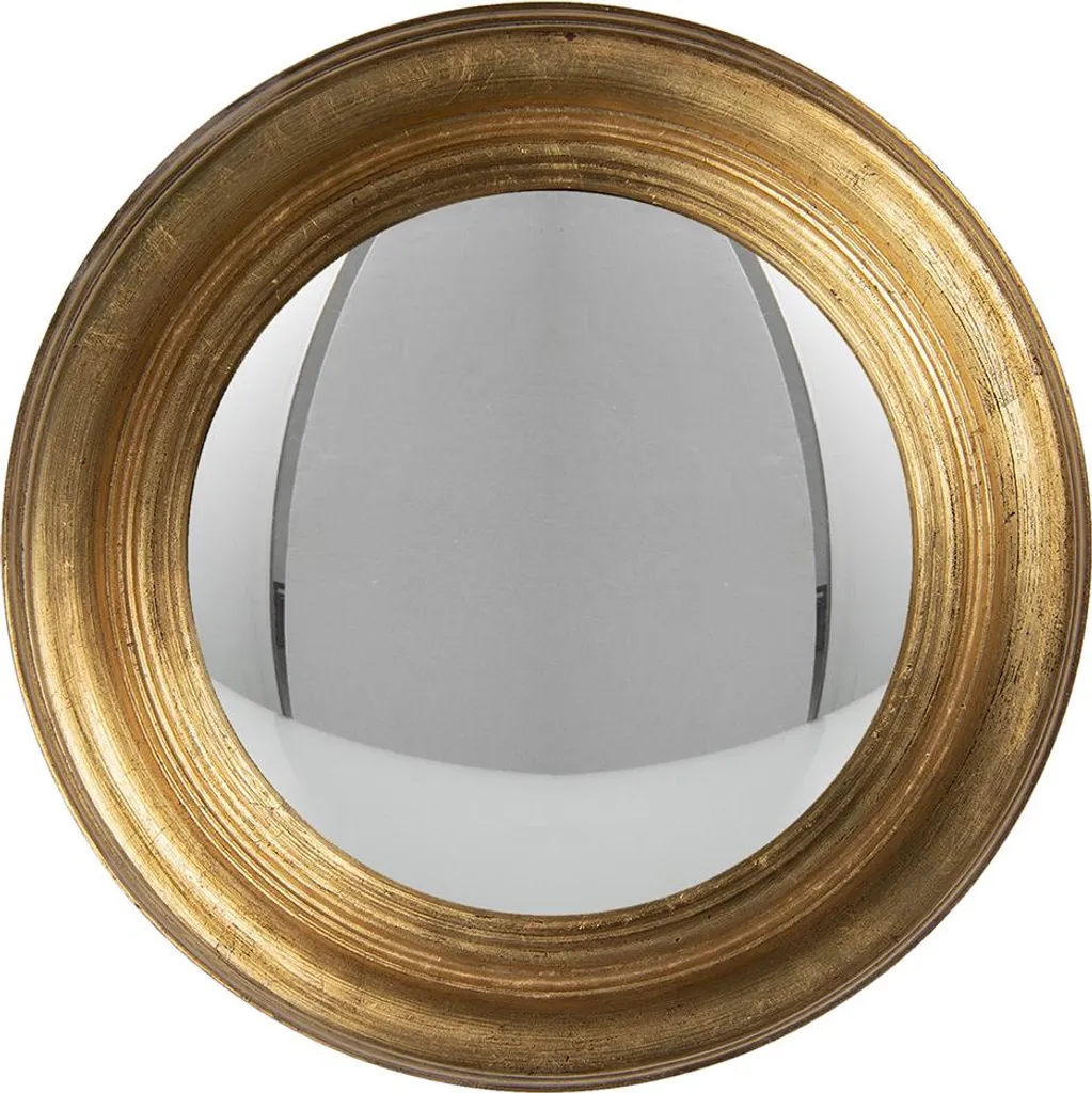 Specchio Clayre & Eef Ø 34 cm Legno color oro