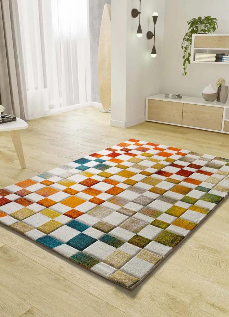 ATTICGO Kurzflorteppich BRUNEI Geometrisch in Mehrfarbig, 160x230 cm