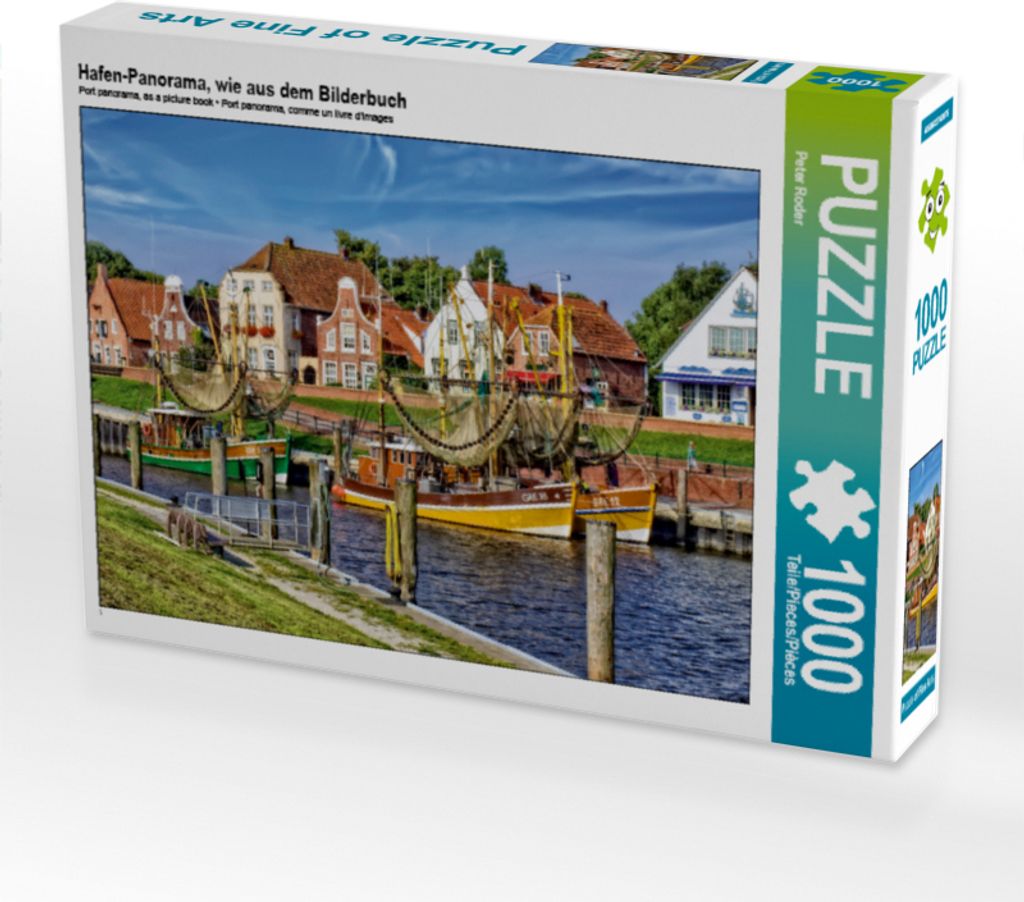 Calvendo Hafen-Panorama, wie aus dem Bilderbuch 1000 Teile Puzzle quer 640x480mm, Roder Peter; 7352713