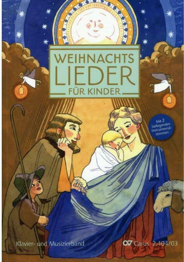 Weihnachtslieder für Kinder, Klavier- und Musizierband, m. beiliegender Melodie- u. Bassstimme