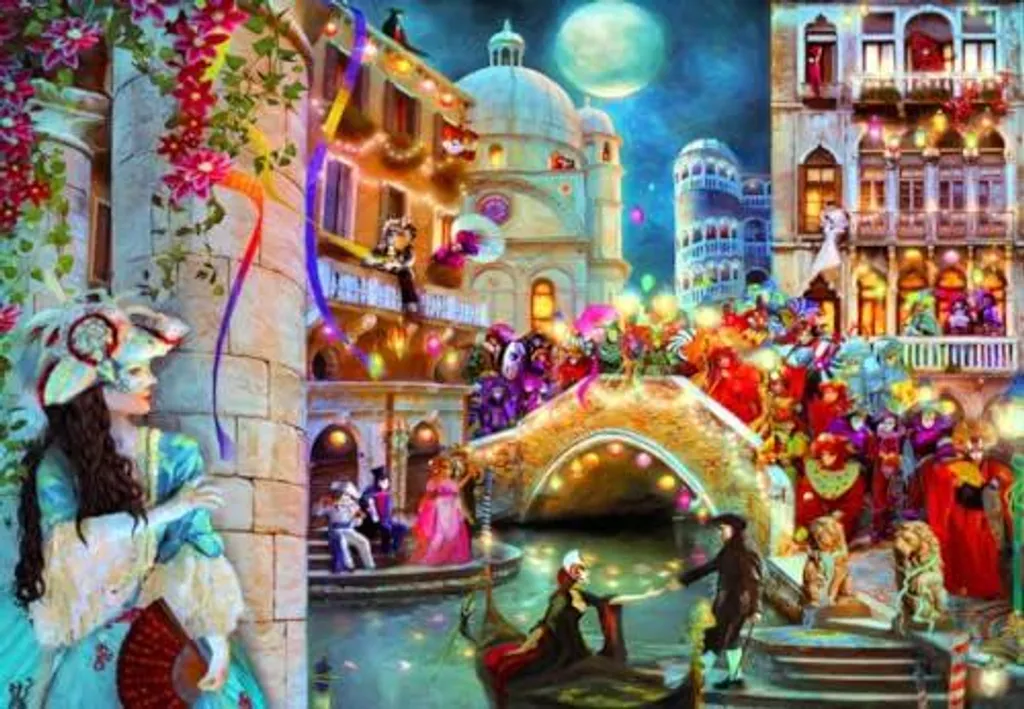 Puzzle 1000 pièces Bluebird Carnival Moon - Thème Carnaval Coloré