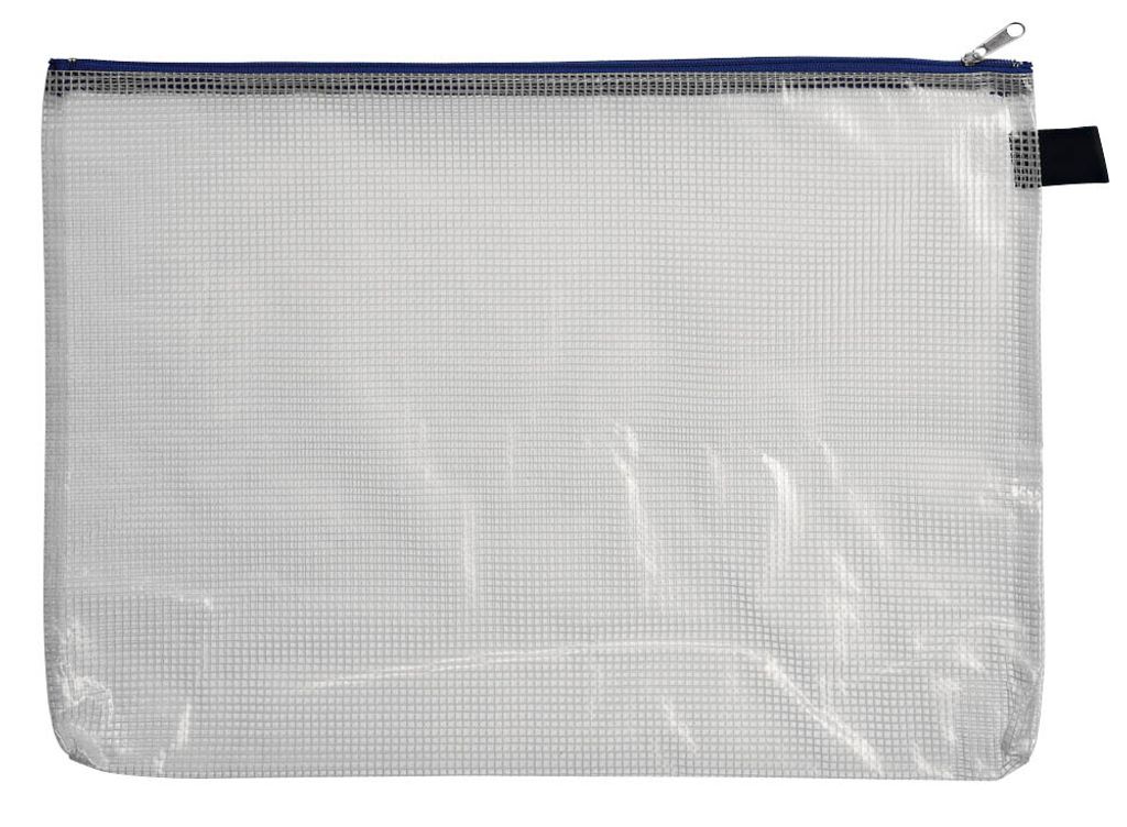 FolderSys Reißverschlussbeutel A4 0.15 mm - transparent/blau