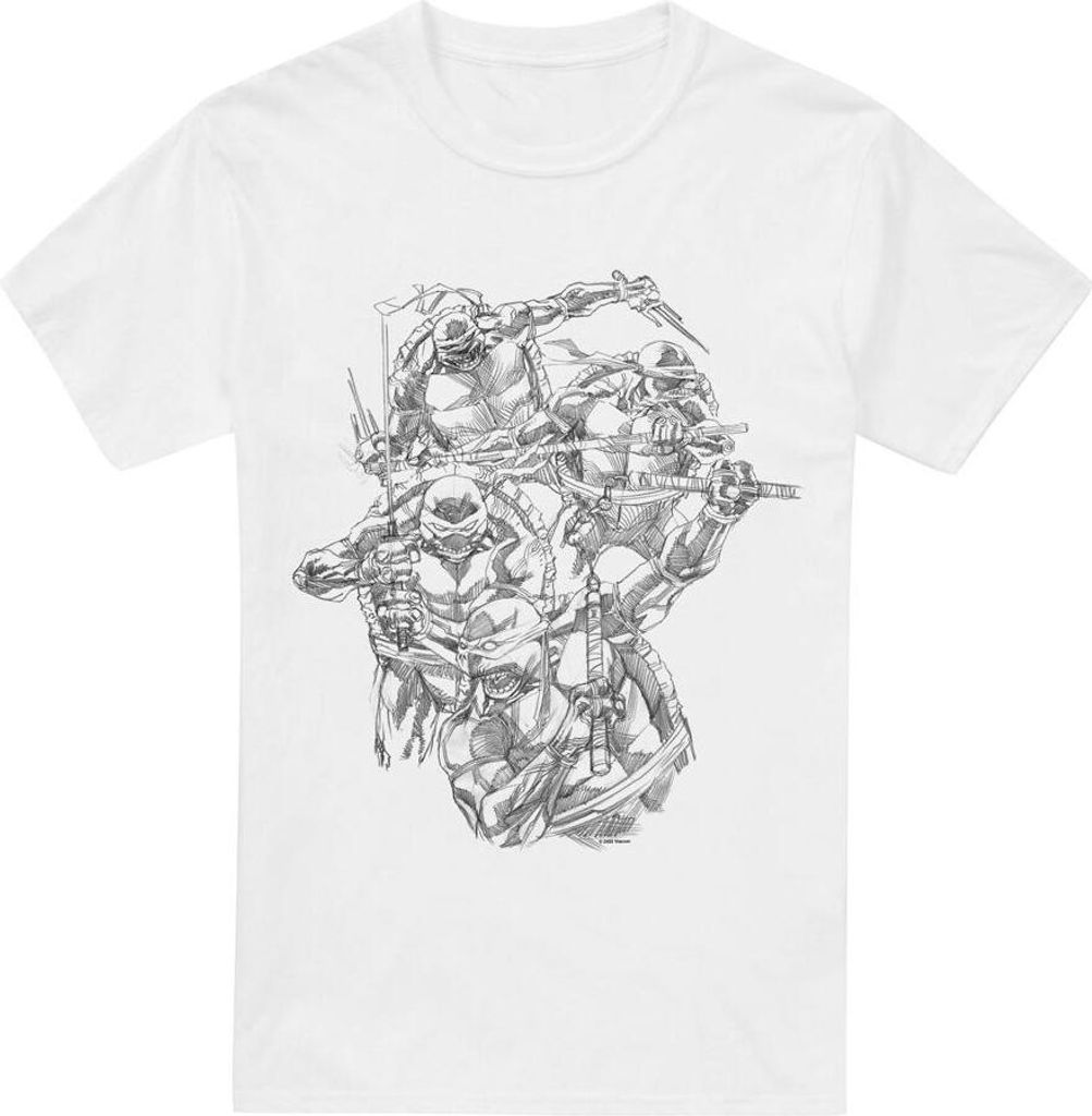 Teenage Mutant Ninja Turtles - "Shinobis" T-Shirt für Herren TV6553 (XL) (Weiß)