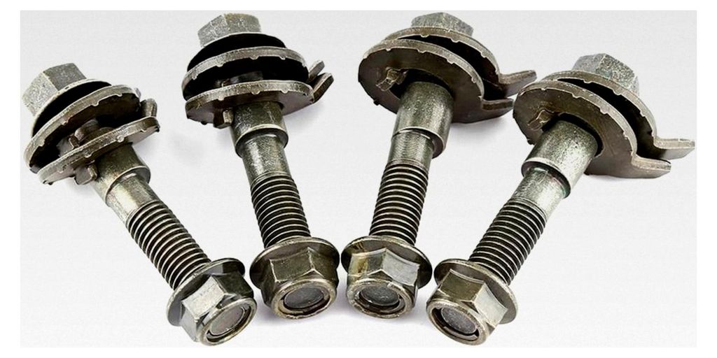 Sturzbolzen, 4 Stück 14 mm Nockenschrauben für Exzenterschrauben Achsvermessung, Einstellbares Sturzkit