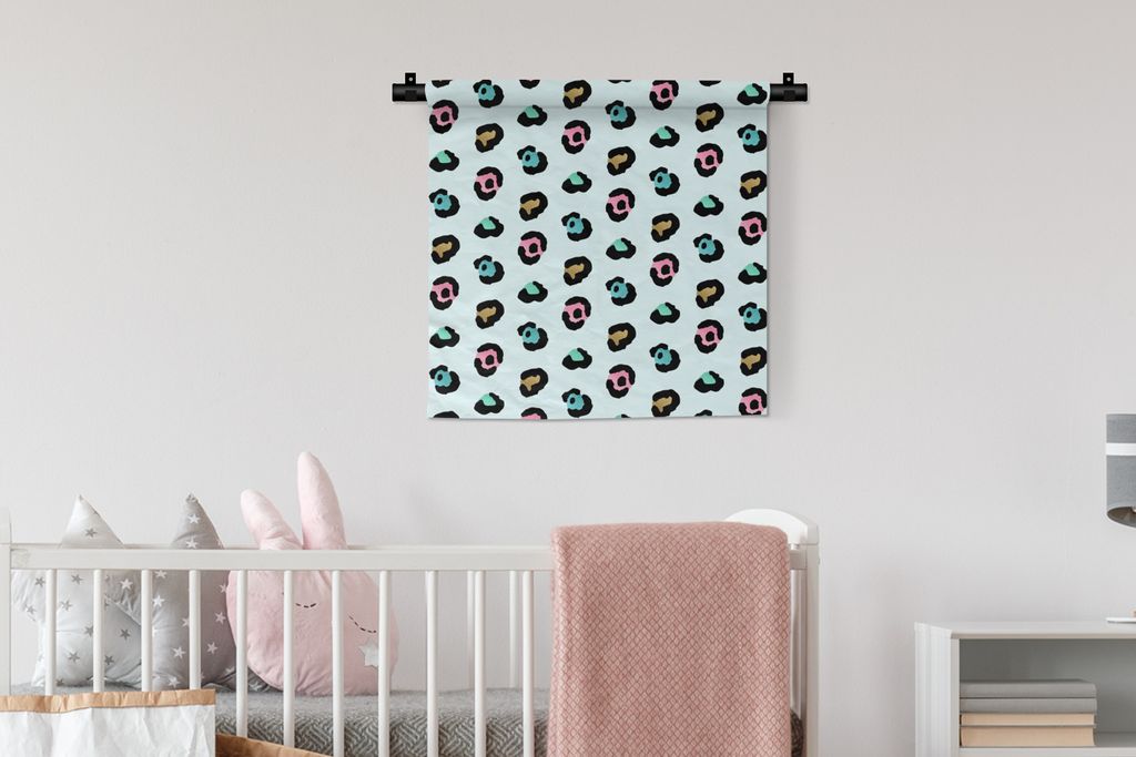MuchoWow Wandteppich Wandbehang Pantherdruck - Farben - Muster 60x60 cm Tapisserie Dekoration Wandtuch - Dekorationen - Wand Decke