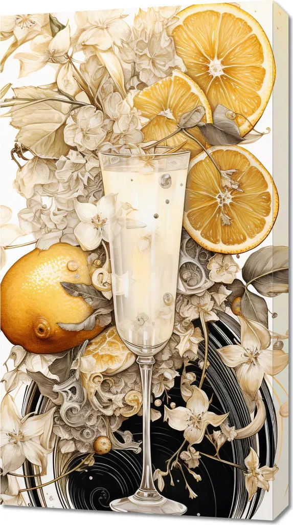 Tableau Zen Essence d'agrumes 50x90 cm - Idéal pour Illuminer une Cuisine