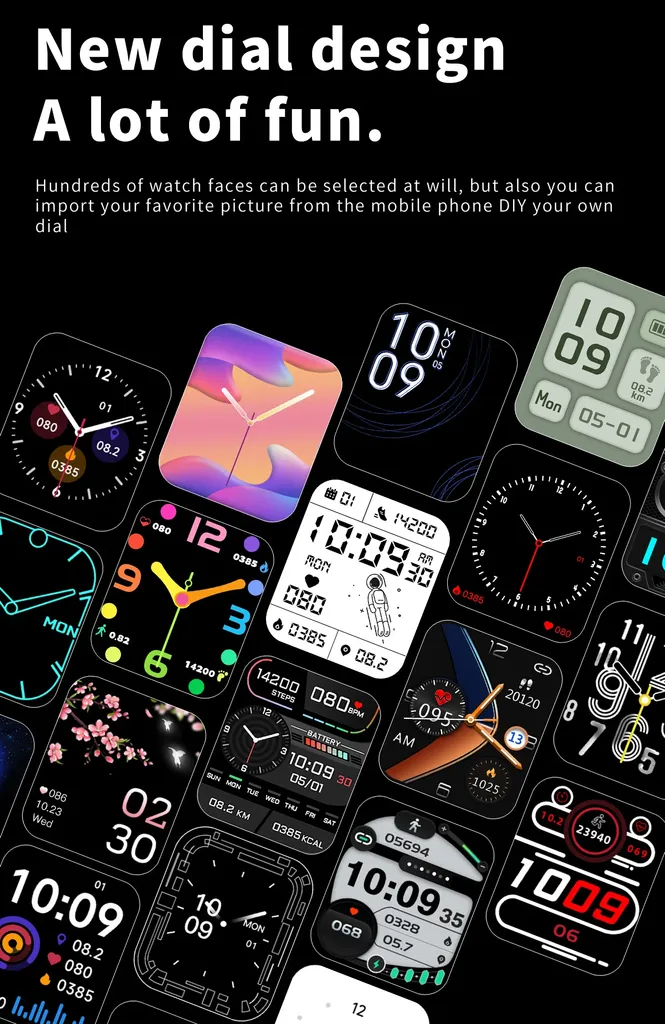 Smartwatch Android iOS 1.91 Pollici - 50 Modalità Sport e Salute Pro - 11