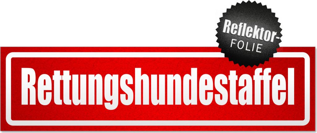 Rettungshundestaffel invertiert Magnetschild Schild magnetisch