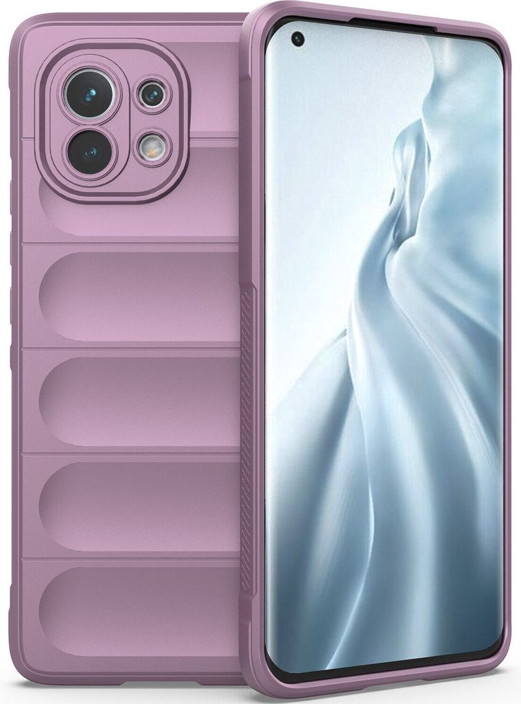 Xiaomi Mi 11 Hülle, Weich TPU Silikon Stossfest Anti-rutsch Schutzhülle für Xiaomi Mi 11 Lila