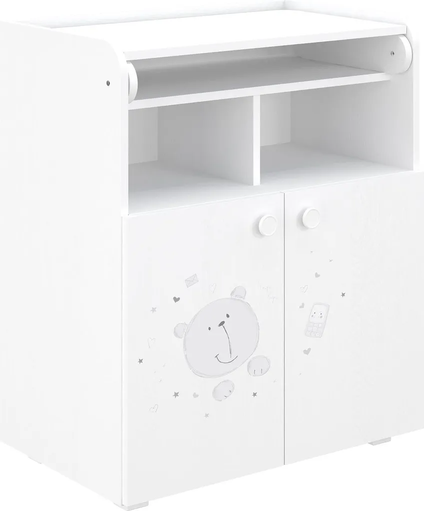 Plan à langer universel blanc Shefa Kids Teddy pour chambre bébé