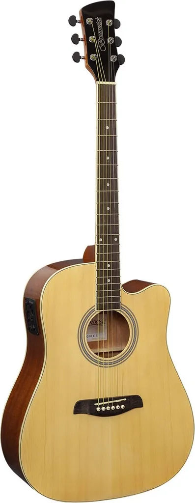 Guitare Électro-Acoustique Brunswick BD200CE Naturel avec Pan Coupé