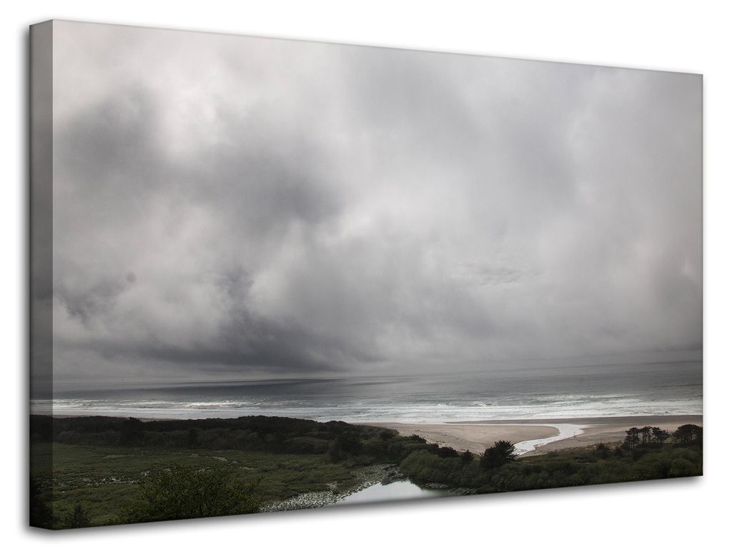 Leinwanddruck Natur „Mündung zum Meer“ 80 x 50 cm