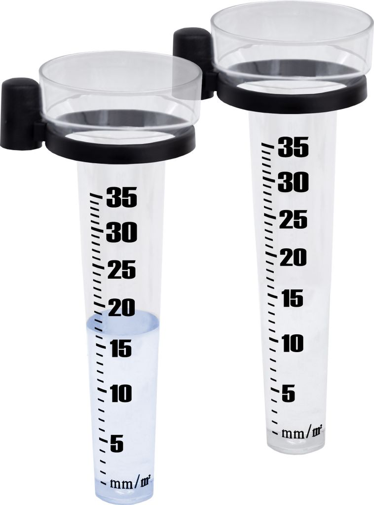 Set di 2 pluviometri in plastica - circa 25 cm - Immagine del prodotto 