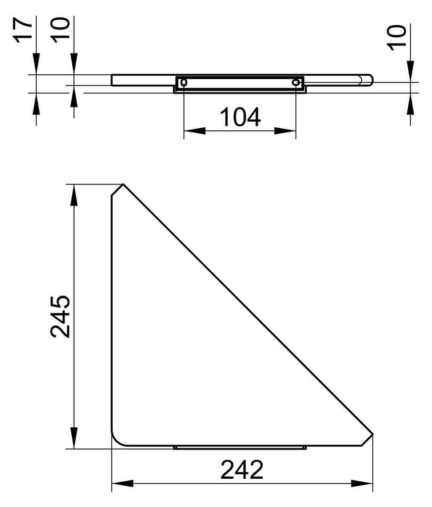 KEUCO EDITION 400 Eckduschablage, Aluminium Produktbild 
