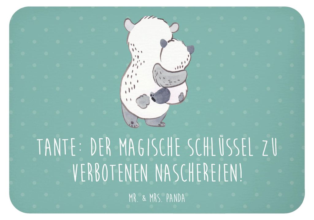 Mr. & Mrs. Panda magnet Zauberhafte Tante - Meeresbrise - Geschenk, wandmagnet, persönliche Erinnerungen, Neffe, whiteboardmagnet, Kühlschrankmag...