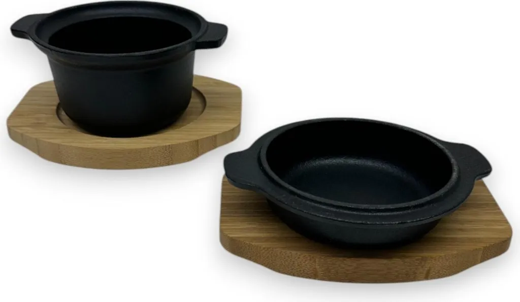 Teglia Dangrill Ghisa + Bambù 15x13 cm | Efficienza Termica