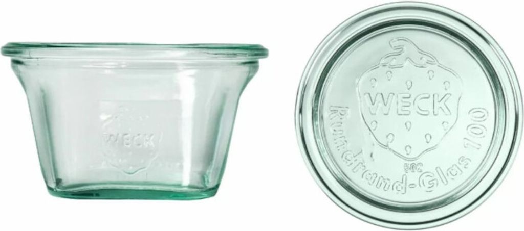 WECK QUADRO Glas mit Deckel 290 ml 6 Stück
